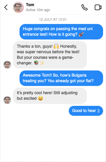 Tom's study experience